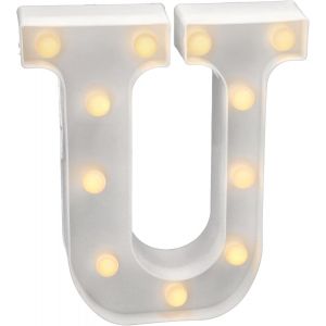 - Lettres Led Avec Lumières, Lettre U Avec Lumière Chaude Pour Décoration Et Ambiance, Éclairage De Nuit De Chevet, Anniversaires, Mariages, Vitrines. Fonctionnant Sur Batterie - Neuf