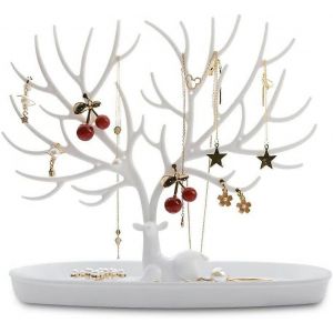 Porte-Bijoux En Bois De Cerf,Arbre À Bijoux Décoratif,Rangement De Collier,Support De Bracelet,Arbre En Bois De Cerf Design Bracelet Collier Organisateur De Bijoux Rangement S - Neuf