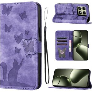 KAL-Housse Protection Pour Xiaomi 14T 5G Pouces Mat&eacute;riau En Cuir Pu Coque Xiaomi 14T Avec Fentes Pour Cartes Housse Xiaomi 14T Violet - Neuf