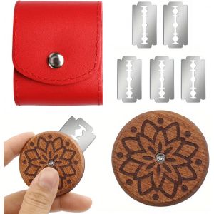 Jexnovashop-Couteau &Agrave; Pain Rond,Lame A Pain,P&acirc;te &Agrave; Pain Lame,P&acirc;te &Agrave; Pain Boulanger,Couteau &Agrave; Pain En Acier Inoxydable Avec 5 Lames,Couteau &Agrave; Pain &Agrave; Manche En Bois Pour Diy Graver Des Motifs De Pain P - Neuf