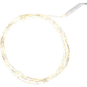 JGD-Ideen mit Herz Guirlande lumineuse LED &agrave; suspendre - 135 cm de long - 50 LED en blanc chaud - Suspension avec ventouse ou ?illet - Fonctionne avec piles - Avec fonction minuterie - Pour d&eacute;coratio - Neuf