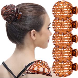 SHIBA-Lot de 6 pinces, accessoire de beauté pour les cheveux, en matière plastique supérieure avec charnière à prise solide pour c[3 - Neuf