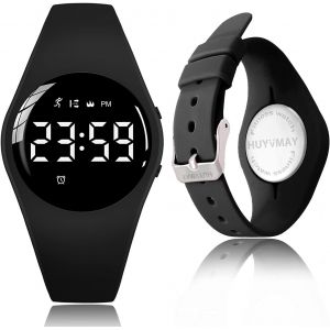 Kal-Non Connectée Podomètre Montres Sans App, Montre Rechargeable À Durée De Vie De La Batterie De 20 Jours, Enfants Montres Numériques Ip68 Etanche Avec 3 Réveils Pour Garçons Et Filles Enfants - Neuf