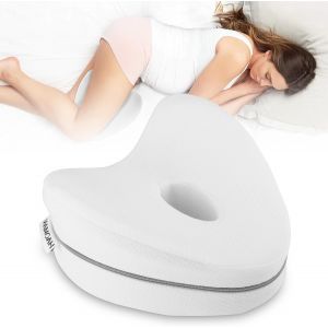 Trahoo-Oreiller De Jambe, Coussin Orthopédique, Coussin Genoux Nuit Pour Dormir Latéraux, Mousse À Mémoire De Forme, Soulagement De La Sciatique, Coussin Entre Jambes Pour Genoux Et Chevilles (Blanc) - Neuf
