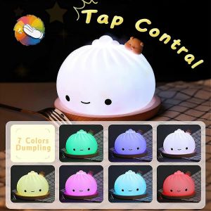 Veilleuse De Boulette Pour Les Enfants,Lumière Mignonne Changeant De Couleur Silicone Veilleuse Charge Usb,Lampe Spongieuse Pour Les Garçons Filles Cadeau - Neuf
