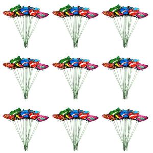 Lot de 100 papillons en PVC pour d&eacute;coration d'ext&eacute;rieur - Neuf