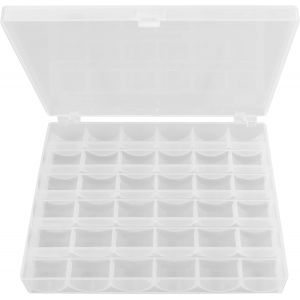 Bobine En Plastique &Agrave; 36 Compartiments - Bo&icirc;te De Rangement Pour Accessoires De Bricolage - Bobines, Aiguilles, Autocollants, &Eacute;pingles, Fil &Agrave; Broder, Tissu Et Fil &Agrave; Coudre - Neuf