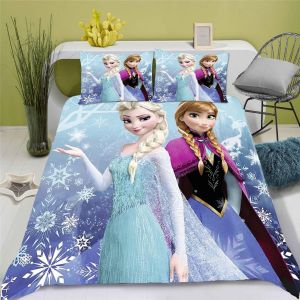 La Reine Des Neiges Parure De Lit Elsa Pour Adolescents, En Microfibre Impression D, Compos&iquest;&iquest;E De Housse De Couette Et De Taie D'oreiller, , - Neuf