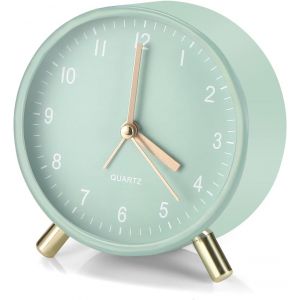 KAL-Réveil Matin, Réveil À Pile Avec Fonction Réveil Et Veilleuse, Reveil Matin A Piles, Mouvement À Quartz Silencieux, Portable Reveil De Voyage Pour Chambre Et Bureau - Neuf