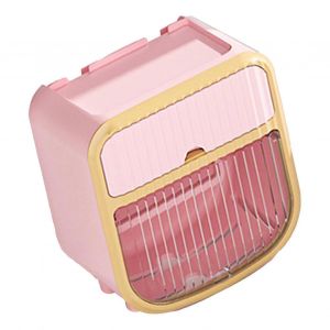 Porte-papier toilette mural pour rouleau de papier hygiénique et distributeur d'essuie-mains en rose - Neuf