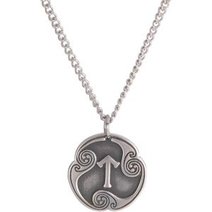 Kal-Collier Avec Pendentif En Forme De 24 Runes - Talisman Viking - Asatru - Pendentif Pa&iuml;en Wiccan - Style Vintage Nordique - Pour Homme Et Femme - Neuf
