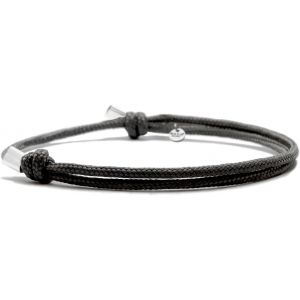 - Bracelet Paracorde 2mm Et Argent 925 - Bijou Homme Ou Femme Ajustable Dessin&eacute; Et Assembl&eacute; En France - Neuf