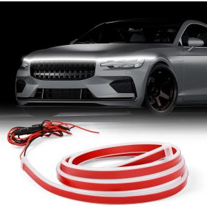 Kalanka-Lumineuse Led Pour Capot De Voiture, 150cm Bande Lumineuse Led Pour Ext&eacute;rieur De Voiture,12v Balayage Dynamique Commencez, Feux G&eacute;n&eacute;rique Diurnes &Eacute;tanches Convient Aux Voitures, Vus, Camions - Neuf