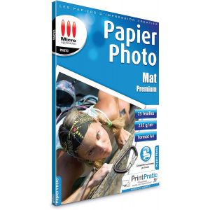 LETNERNY-Papier Photo A4 - Feuille A4 - Papier Imprimante - Tirage Photo - Papier Impression Photo - Feuilles Papier Photo Premium Effet Mat - Format A4-235 G/M2 - 25 Feuilles - Neuf