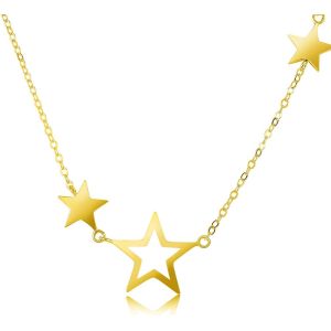 Kal-Collier Femme Étoile Émaillé Pendentifs Collier Femme Argent 925 Collier Ras Du Cou Célestes Moderne Délicate Élégante Bijoux Brillant Cadeau Noël Anniversaire - Neuf