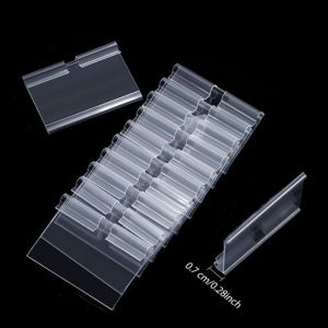 Lot de 100 porte-étiquettes en plastique transparent, 6 cm x 4,2 cm - Neuf