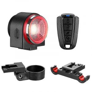 Alarme De Vélo Feu Arrière Charge Usb Ipx65 Étanche Vélo Feu Arrière Frein Détection Lampe De Vélo Alarme Anti Vol A8pro - Neuf