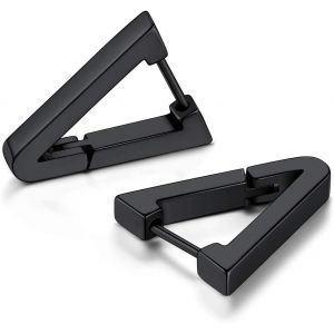 Trahoo-Boucle D'oreille Homme En Acier Inoxydable/Plaqué Or Huggie Créole Petit Anneau Hiphop Style - Neuf