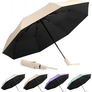 Parapluie De Voyage, Parapluie Anti-Temp&ecirc;te Avec, Ouverture/Fermeture Automatique, Petit - Compact, Parapluie Portable Pour Hommes Et Femmes, Parapluie Automatique Coupe-Vent - Neuf