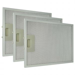 vhbw 3x Filtre anti-graisse compatible avec Klarstein Sancta Clara 60, 90 hotte de cuisine, aluminium - Neuf