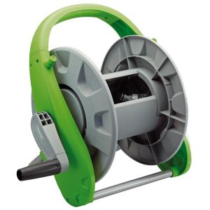 Draper Tools 25067 enrouleur de tuyau d'arrosoir de jardin Chariot sur roues Manuel Vert et Gris - Neuf