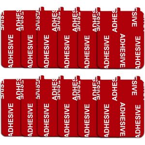 Lot De 12 Adhésifs De Rechange Double Face Pour Tableau De Bord, Pare-Brise, Support De Téléphone, Voiture, Dvr Et Navigation Gps (Rouge) 40 X 50 Mm - Neuf