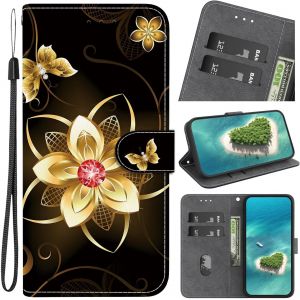 KAL-&Eacute;tui Pour Samsung Galaxy A05S,Coque Housse En Cuir &Agrave; Clapet Motifs Peinture Animaux Ou Fleurs Ou Papillons Antichoc Bourse Poche Pour Samsung Galaxy A05S,Color&eacute; -6 - Neuf