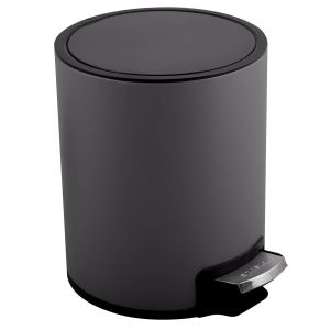 Poubelle &Agrave; P&eacute;dale Inox Riku 3L Gris Mat - Neuf