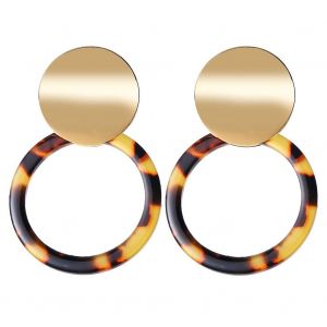 Boucles D'oreilles A Tige En Acrylique Pour Femme, Bijoux De Fete, Personnalite (Leopard) - Neuf