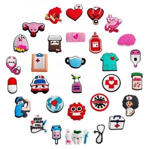 (30 Pièces) Breloques De Chaussures En Pvc Pour Le Sport, Ornements De Bracelet De Chaussures De Dessin Animé Mignon - Neuf