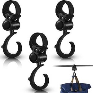 Pack De 4 Rotative À 360° Multi-Fonction Walker Crochets Pour Poussette, Sac À Langer, Des Béquilles, Fauteuil Roulant, Panier, Voiture Siège Arrière, Sac À Main, À Vélo, En Fauteuil Roulant - Neuf
