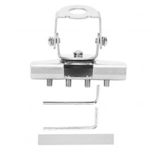 Support d'antenne d'autoradio 0,3 pouce réglable à 360 degrés Trou de montage de 0,6 pouce Pince en acier inoxydable - Neuf