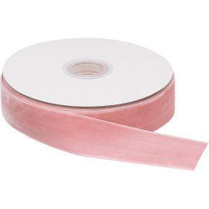 Kal-Ruban En Velours 2cm X 13m, 3/4 Pouce X 15 Yards, Simple Face, Soyeux, Pour Noël Bricolage, Emballage Cadeau, Décoration De N?Uds, Rose Clair - Neuf