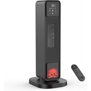 Chauffage d`appoint 2200W avec T&eacute;l&eacute;commande, 4 Modes ECO, Oscillation 90&deg;, Minuterie 12H, Protection Surchauffe/Bascule, Radiateur &Eacute;lectrique Silencieux pour Salon, Chambre, Bureau, Salle de Bain - Neuf