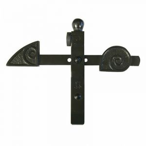 Afbat - Arr&ecirc;t De Portail &Agrave; Bascule &Agrave; Sceller R&eacute;glable Noir - Neuf