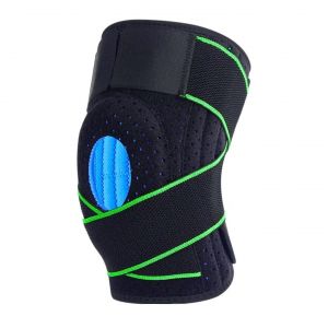 Xekal-Genouillère Ménisque Et Ligament-Genouillère De Sport Réglable-Genouillère Rotulienne Unisexe En Néoprène,Crossfit,Basketball,Arthrite,Tendinite (Vert/Noir) - Neuf