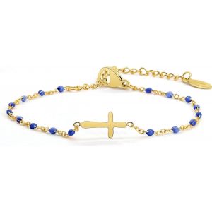 Eryi-Bracelet De Croix Pour Femmes, Bracelet Religieux Réglable En Acier Inoxydable Bracelet De Communion Pour Bijoux De Couple Cadeaux De Confirmation Bracelets De Mode - Neuf