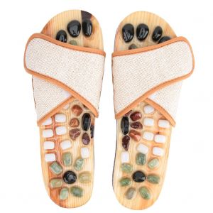 Chaussons De Massage Unisexes Pour Les Pieds, Galets, Stimulation Des Points D'acupuncture, Pour Les Soins De Sante, Kaki 39 - Neuf