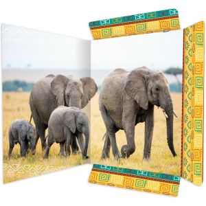 ERYI-45377 - Porte-Documents Eléphant 310 X 440 Mm, Porte-Documents Pour Din A3, Avec Fermeture Élastique, 1 Pièce - Neuf