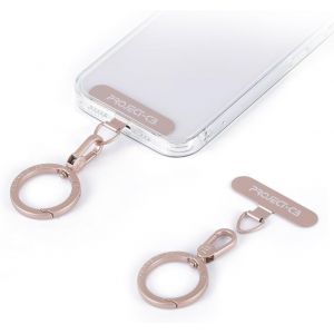 Maa-T¿¿L¿¿Phone Cordon Patch 1,Anneau ¿¿ Ressort 1,M¿¿Tal Patch,Patch Universel Pour Cordon De T¿¿L¿¿Phone Sans Adh¿¿Sif,T¿¿L¿¿Phone Dragonne Patch(Rose) - Neuf