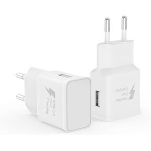 JGD-15W(2 Packs) Chargeur Rapide Prise USB, compatibles avec Les Samsung S20,S10,S9,S8,S7,S6, A15,A55, A56,A25,A35,S21,A34,A05S,A54,A52 et Autres Smartphones/appareils pour Une Charge Rapide&iquest;Blanc&iquest; - Neuf