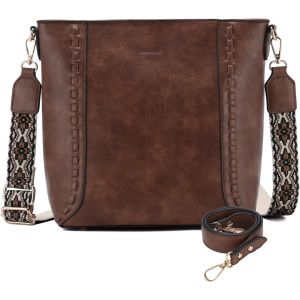 Sac À Main Femme, Vintage Sac À Bandoulière Cuir Pu Mode Sacs À Main Portés Épaule Avec 2 Bretelles Réglables Pour Voyage Shopping[H2359] - Neuf