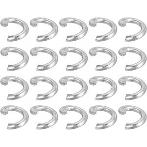 Eryi-300pcs Anneaux Brisés Ouverts, 4mm Anneaux En Acier Inoxydable, Anneaux Divisés En Forme De Cercle Pour La Fabrication De Bijoux, Réparation De Colliers, Argenté - Neuf