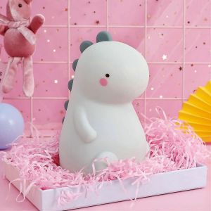Veilleuse Dinosaure,7 Couleurs Mignonne Changeante En Silicone Veilleuse Pour B&eacute;b&eacute; Avec Capteur Tactile - Neuf