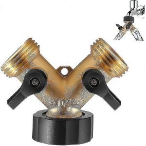 Y Tuyau Connecteur Double Laveuse Robinet Y Répartiteur 2 Voies 3/4 ""Connecter 2 Appareils Jardin Robinet Baignoire Adaptateur - Neuf