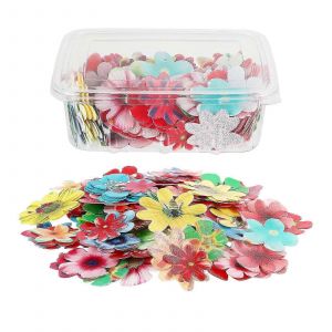 Ornement de gâteau Fleurs Cupcake Toppers Décorations de gâteaux comestibles Gâteaux en papier de sucre Fleurs comestibles - Neuf