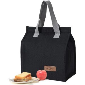 Sac à déjeuner isotherme-Sac fourre-tout étanche-Boîte à déjeuner isotherme-Anti-fuite-Pour homme,femme,enfant-Pique-nique en plein air-Noir - Neuf