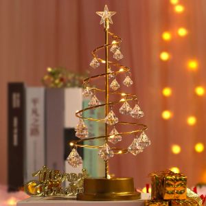 Sapin de Noël décoratif en métal à LED de 30 cm avec boule étoilée, décoration de table de Noël avec guirlande lumineuse à LED, décoration de Noël pour la maison, la chambre à coucher ou une fête - Neuf