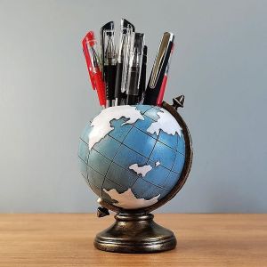 Globe stylo porte bureau décor organisateur mignon Cool Fun Vintage crayons tasses cadeaux pour l'enseignant enfants hommes D - Neuf