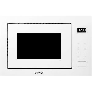 ChenQuanSarl-Micro-Ondes Intégré Mi45 Glass Wh, 25 L De Capacité, Grill 1200 W, Porte Et Cadres Effet Brillant, Multifonction, 8 Fonctions, Minuterie 60 Minutes, Affichage Numérique (Finition Blanc C - Neuf